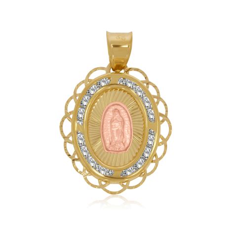 Medalla Virgen De Guadalupe Oro Rosa Oro 10k Coletta Joyeria