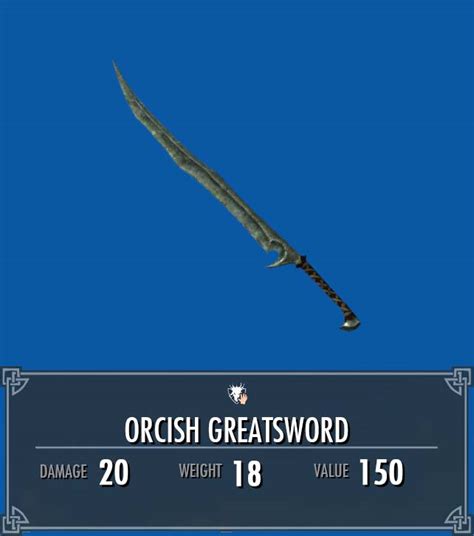 Orcish Greatsword Legacy Of The Dragonborn Fandom