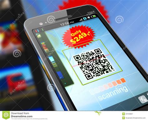 Smartphone Scanning Qr Code Royalty Free Stock Photography