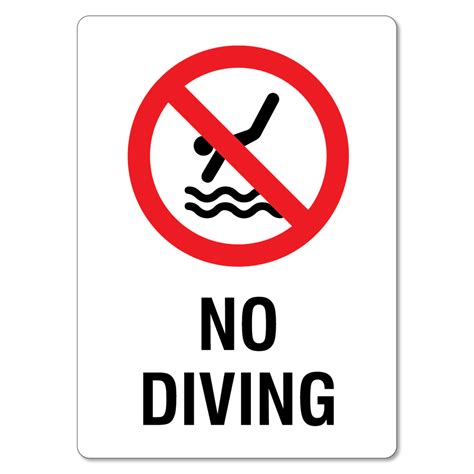 No Diving Sign The Signmaker