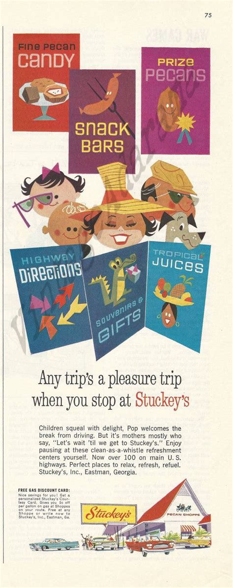 Stuckeys Restaurant Original 1962 Vintage Print Ad W Etsy Vintage