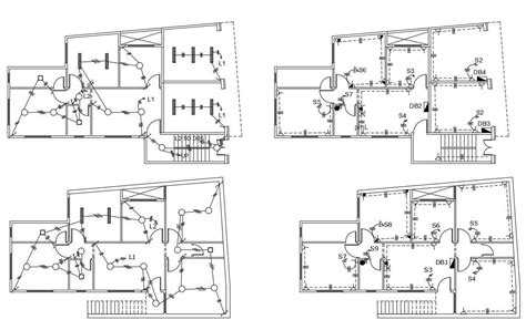 Autocad House Electrical Layout Plan Drawing Cadbull