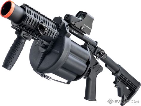 Ics Mgl Full Size Airsoft Revolver Grenade Launcher Color Black