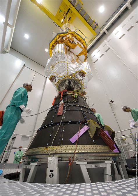 Esa Science And Technology Lisa Pathfinder Being Lowered Onto The Vega