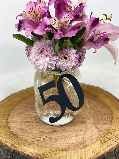 50th Birthday Centerpiece Glitter 50th Birthday Decoration 50th