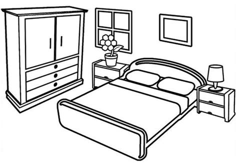 10 tranh tô màu phòng ngủ đẹp cho bé sáng tạo 5 Phòng ngủ hiện đại