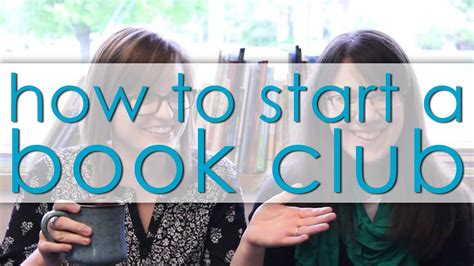 How To Start A Book Club Youtube