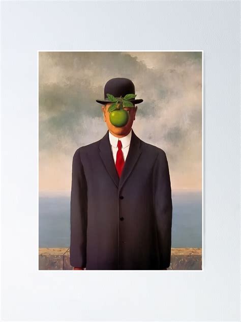 Rene Magritte The Son Of Man Poster By Lolc Redbubble