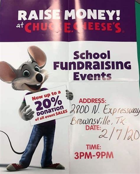 Pre K Annual Chuck E Cheese Fundraiser A A Champion Elementary Olmito February 7 2020