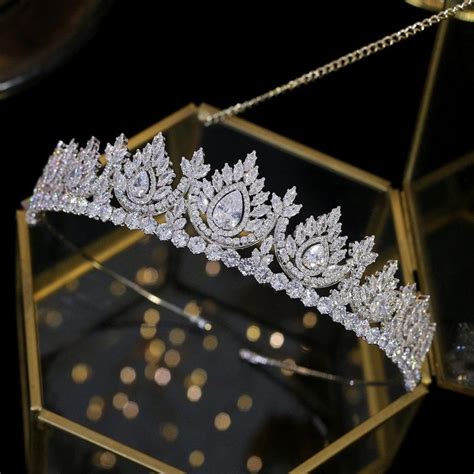 Bridal Crown Luxury Cubic Zircon Crown Wedding Tiara Crystal Crown