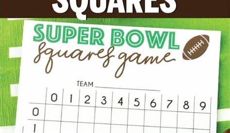 Free Printable Super Bowl Squares Template - Play Party Plan