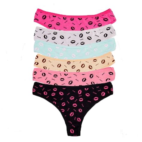 Ourblog 1 Piece Women Sexy Underwear Cotton Girls G Strings Thongs
