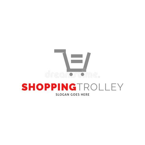 Shopping Trolley Icon Vector Logo Template Illustration Design Stock