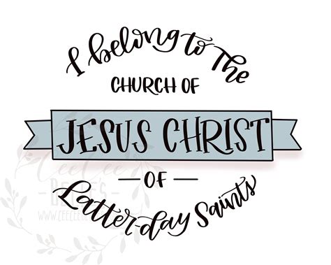 I Belong To The Church Of Jesus Christ Of Latter Day Saints Etsy