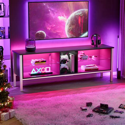 Bestier Gaming Tv Stand For Tvs Up To 70 Led Entertainment Center For