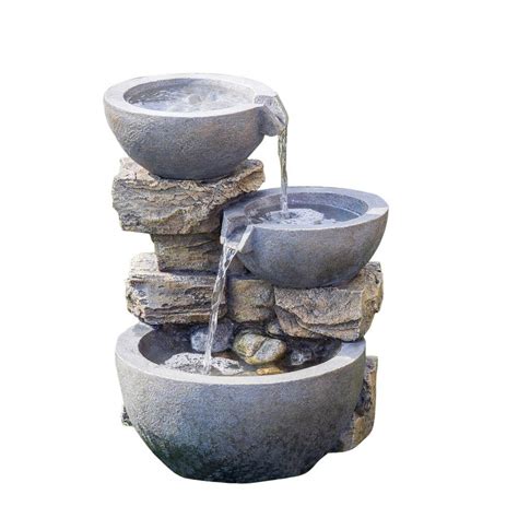 Jeco Rock And Pot Water Fountain Fcl073 The Home Depot