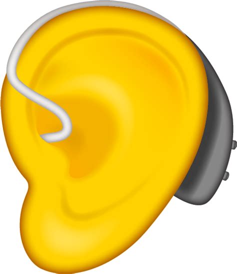 Ear With Hearing Aid Emoji Clipart Full Size Clipart 5647632