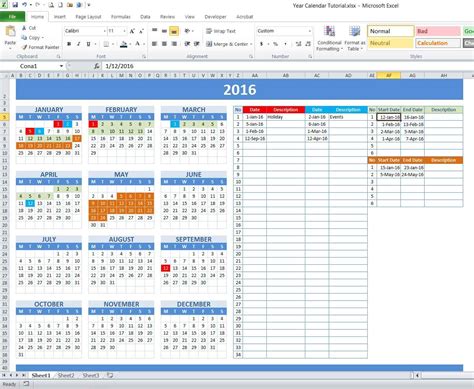 How To Create Year And School Calendar With Dynamic Date Markers