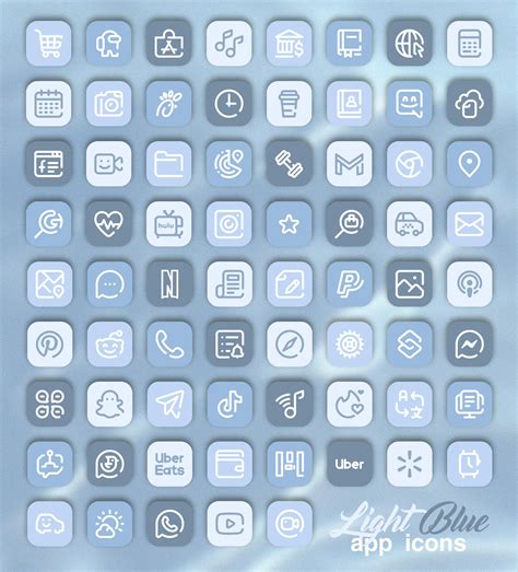Light Blue App Icons For Ios Android Free Aesthetic Baby Blue Icons