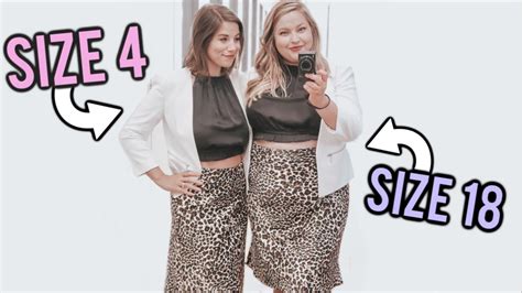 Size 4 And Size 18 Try On The Same Outfits Youtube