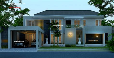 Contoh gambar rumah minimalis b. Desain Rumah Mewah Yang Keren