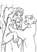 Look at this happy family of the lion king! Mufasa lion and Sarabi lioness coloring page | Free ...