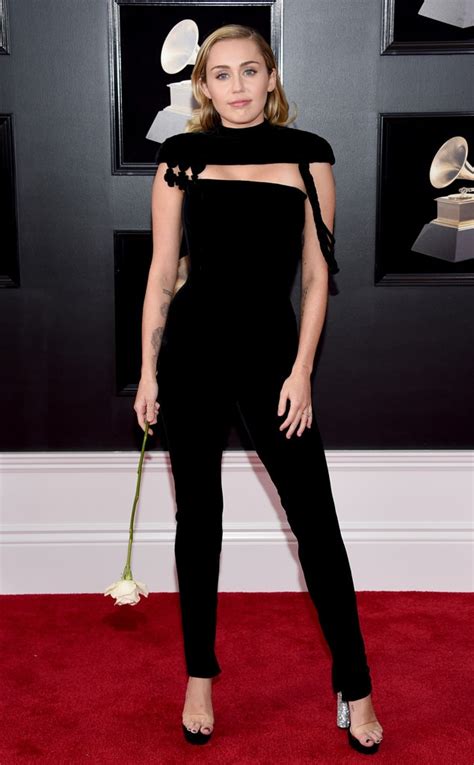 Miley Cyrus From 2018 Grammys Red Carpet Fashion E News