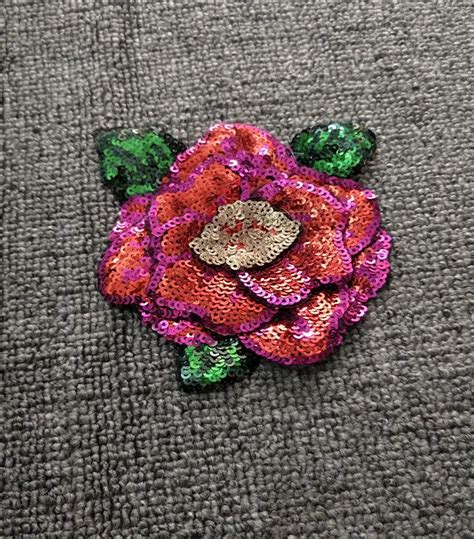 3dflower Sequins Patch Vintage Embroidered Fabric Applique Fashion T