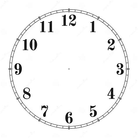 Old Clock Face Clipart Printable Stock Vector Illustration Of Classic