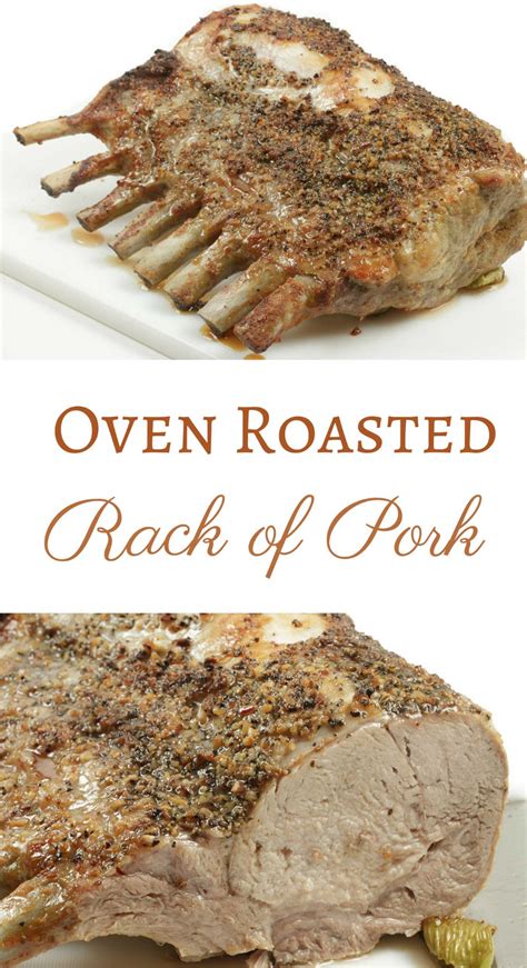 This perfectly seasoned pork shoulder is slowly roasted in the oven until very tender and then it's shredded and blended with barbecue sauce. Restaurant Style Bone in Oven Roasted Rack of Pork Recipe -Chef Dennis | Pork roast recipes ...