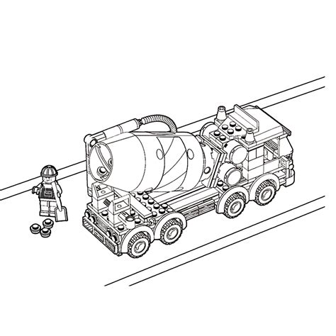 Print een kleurplaat van een slang. Leuk voor kids kleurplaat ~ Lego City betonwagen | Lego ...