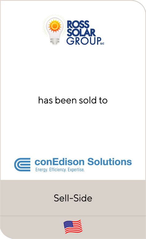 Ross Solar Group Has Been Sold To Consolidated Edison Solutions