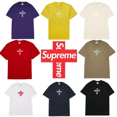 通信販売 Supreme Cross Box Logo Tee ボックス ロゴ Tシャツ Asakusasubjp