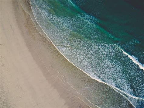Download Aerial Beach Sea Waves Wallpaper By Alexanderd16 Ocean
