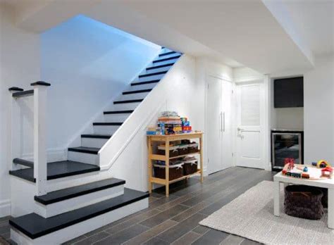 This is often used on basement stairs during a basement finishing project, on deck projects, and sometimes on tall stairways in homes with ceilings higher than nine … Top 70 Best Basement Stairs Ideas - Staircase Designs