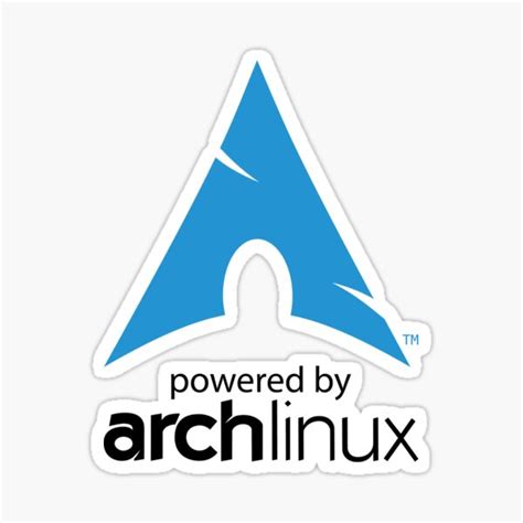 Powered By Archlinux Sticker For Sale By Azenmog Redbubble