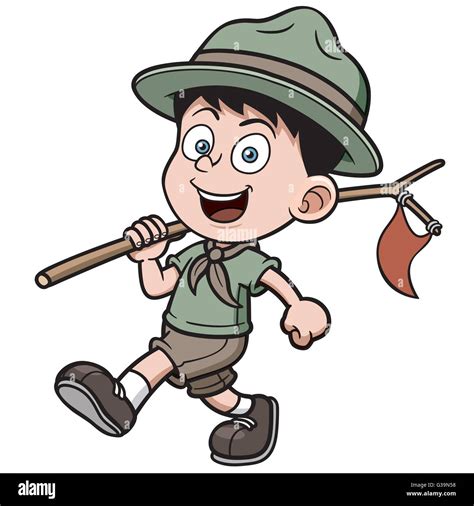 Vector Illustration Boy Scout Cartoon Hi Res Stock Photography And