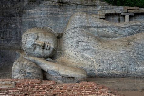 Reclining Buddha Statue Gal Vihara At Polonnaruwa Unesco World