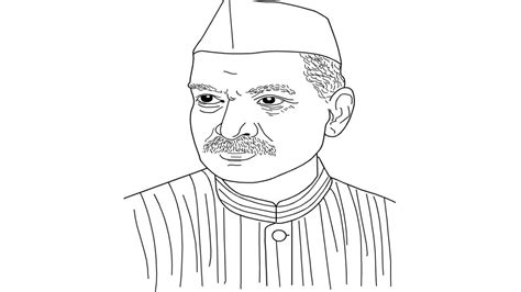 How To Draw Dr Rajendra Prasad Face Indian First President Drawing