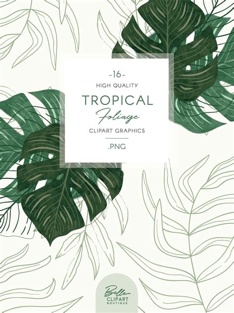Tropical Foliage clip art hand painted leaf illustration | Etsy | Leaf illustration, Botanical ...