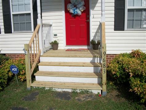 Metal hand railings will last as long as the steps and not need replacing. step railings on concrete - Google Search | Deck over ...