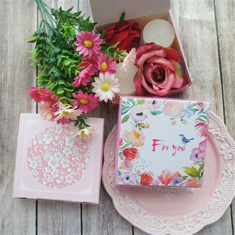 New 121245cm Pink Sakura Flower Bird Cherry Paper Box Cookie As
