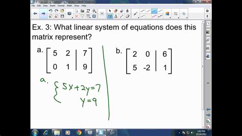 Algebra Ii Solving Systems Using Matrices Youtube