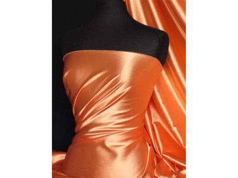 Super Soft Satin Fabric Orange Q710 Or