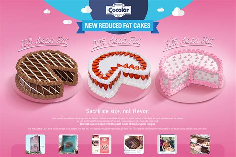 cocolat reduced fat cakes on behance