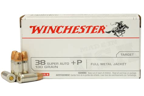 Winchester 38 Super P 130 Gr Full Metal Jacket Fmj 50box Sportsman