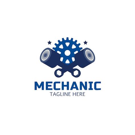 Free Vector Flat Design Mechanical Engineering Logo