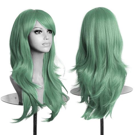 women long hair wig curly wavy synthetic anime cosplay party sexy full wigs 70cm ebay