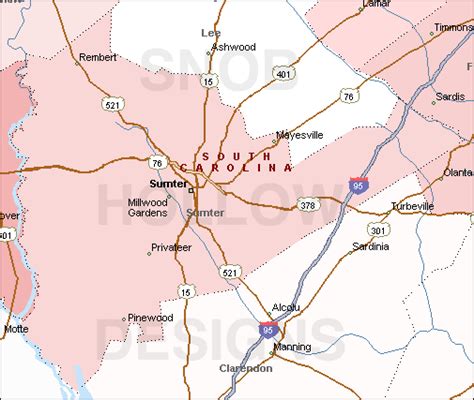 Sumter County South Carolina Color Map