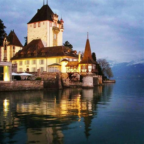 Amazing Castle Oberhofen Lake Thun Visit Switzerland Heart Of Europe